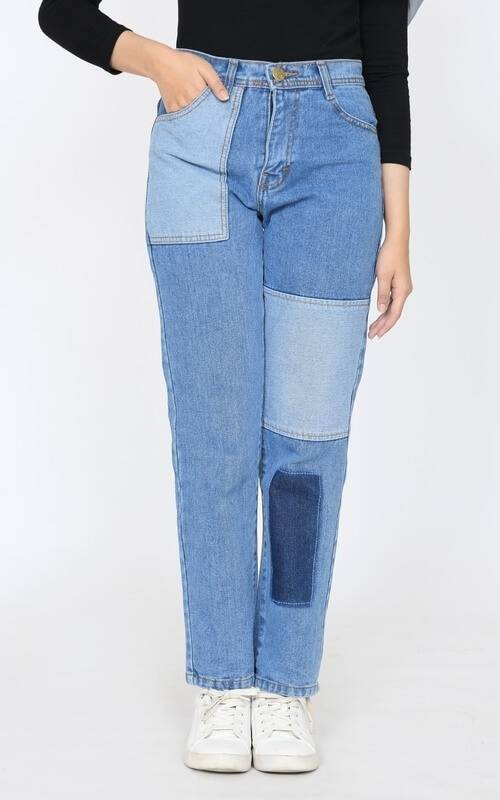 Long Pants Denim Patched