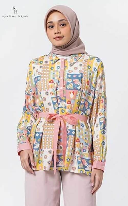 Model Kemeja Feminim Warna Warni