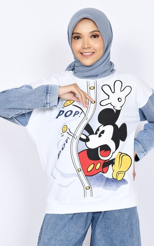 Sweater 2 Color Gambar Mickey Mouse