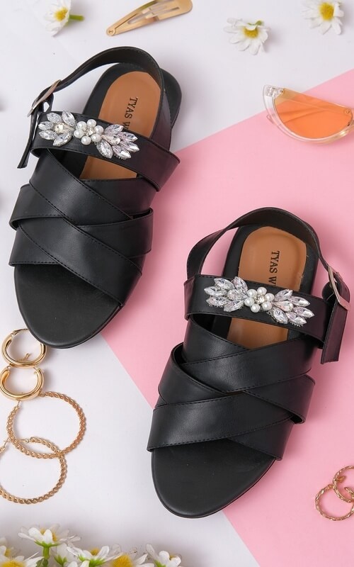 Model Sandal Cantik Full Black