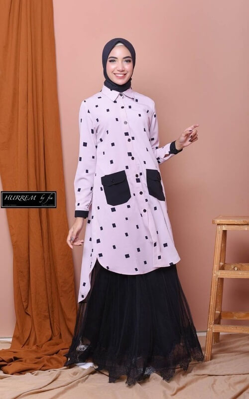 Tunik Black and Pink