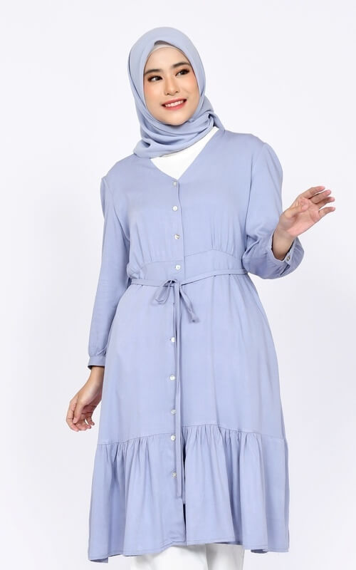 Tunik Tali Ruffle Feminin