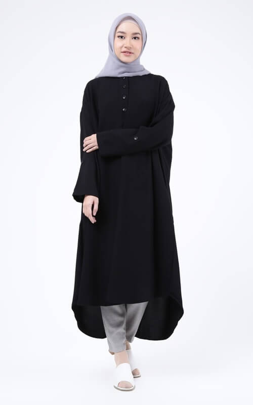 Tunik Hitam Super Panjang