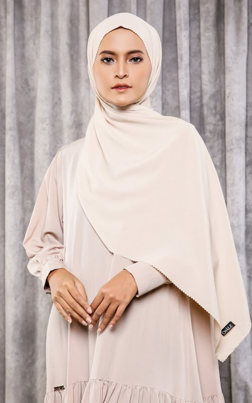 Pashmina Warna Broken White