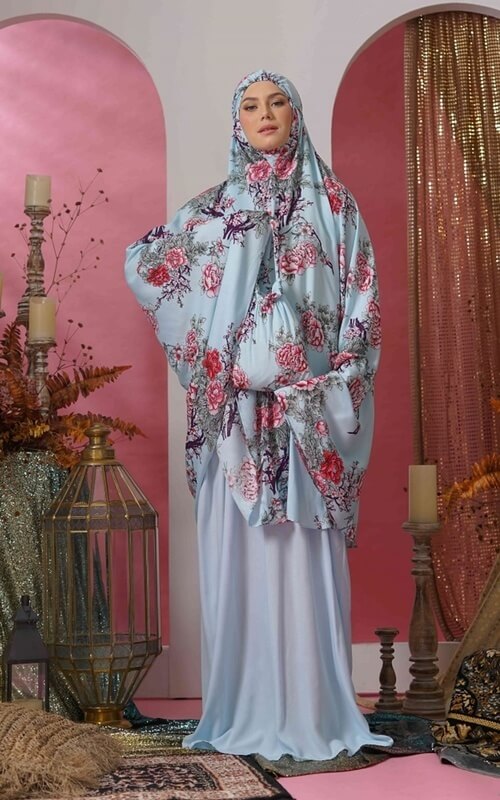 Mukena Satin Motif Bunga