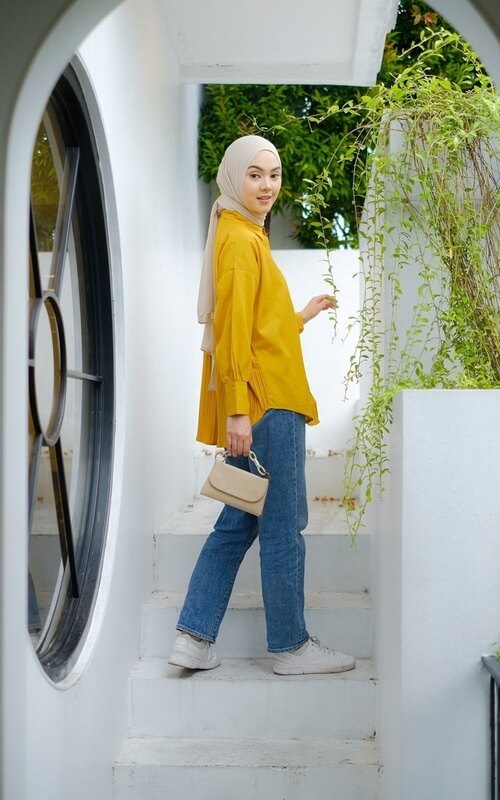 Style Hijab Casual Jeans