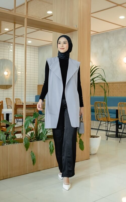 Outer Blazer Tanpa Lengan