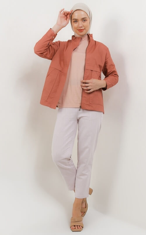 Crop Jacket Tanpa Hoodie