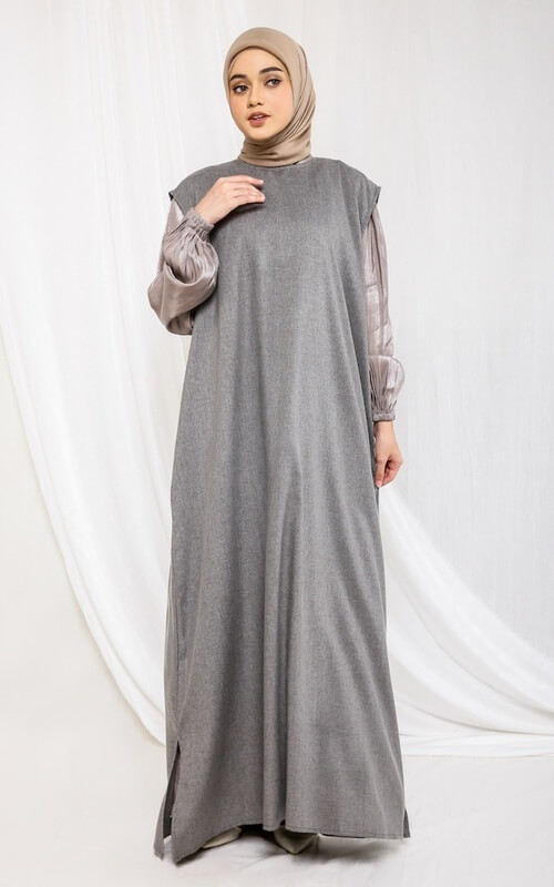 Gamis Abu Abu 2 Bahan