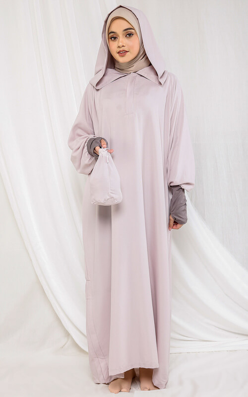 Mukena Hoodie Instan Pastel Kekinian