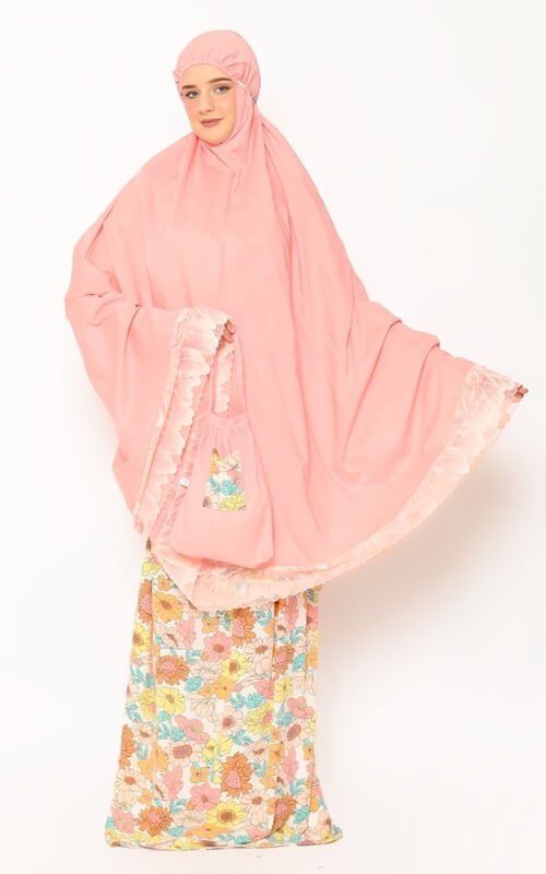 Mukena Bawahan Motif - Pink