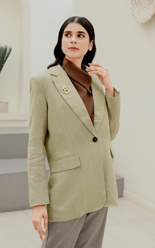 Blazer Warna Sage Green