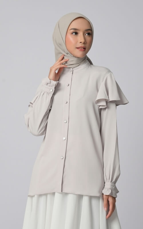 Blus Ruffle Minimalis