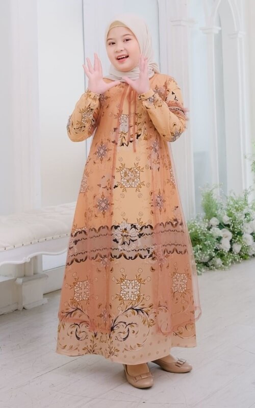 Dress Panjang Motif Bunga