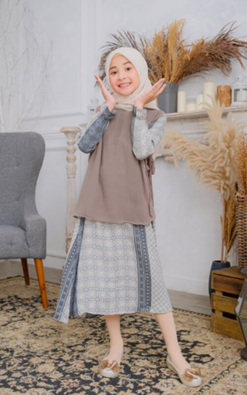 Dress 2 Warna + Hijab