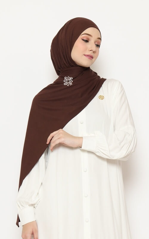 Pashmina Coklat Tua