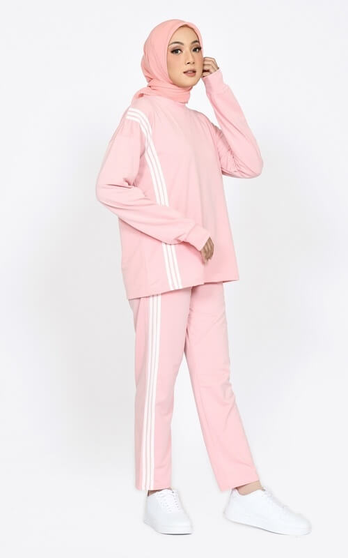 Setelan Pink Sporty Look