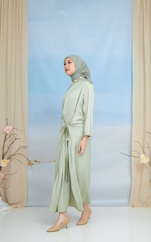 Kaftan Polos Sage Green