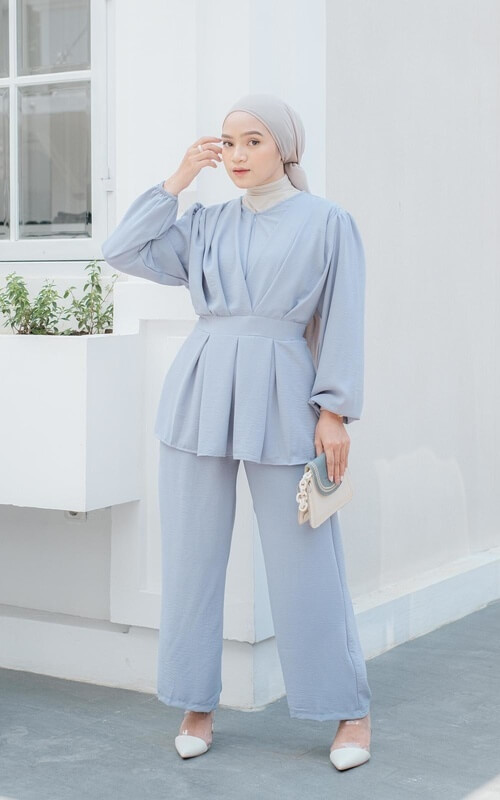 Setelan Soft Blue Polosan