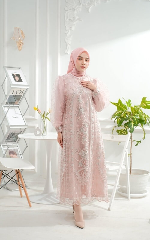Dress Pink Hijab Friendly