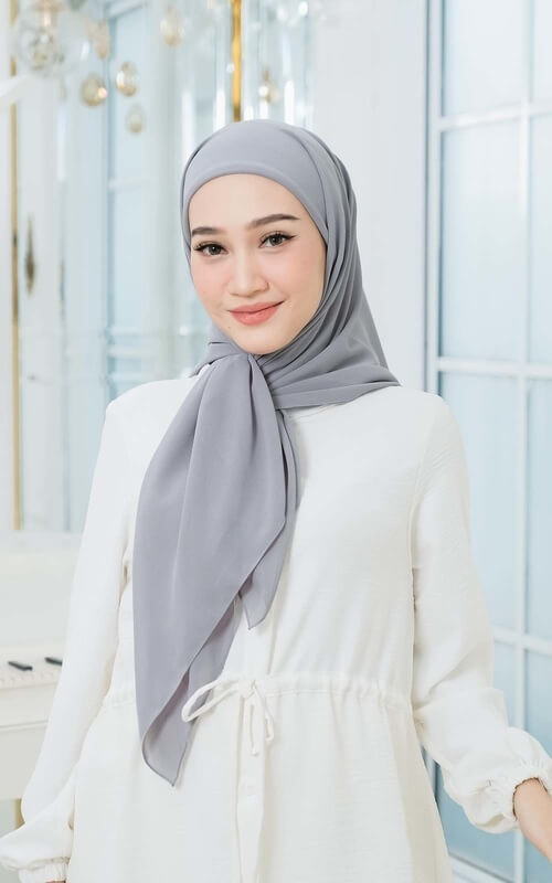 Jilbab Instan Model Paris Warna Abu