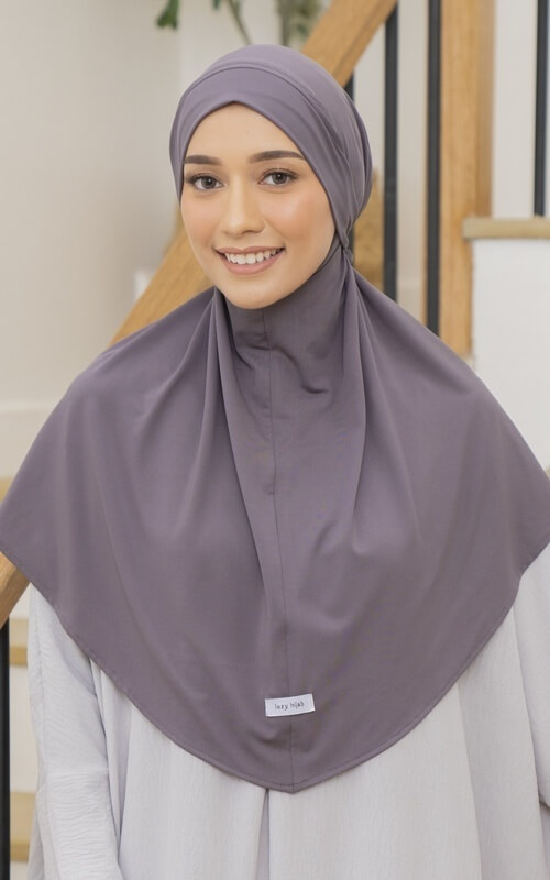 Jilbab Instan Pet Warna Abu