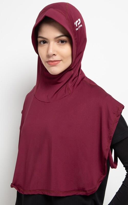 Jilbab Sport Instan Maroon