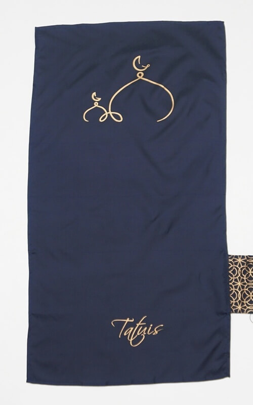 Sajadah Traveling Warna Biru Navy Simple