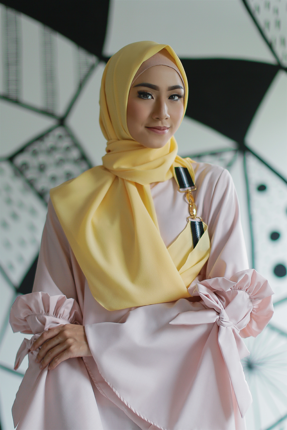 Jilbab yang cocok untuk baju pink