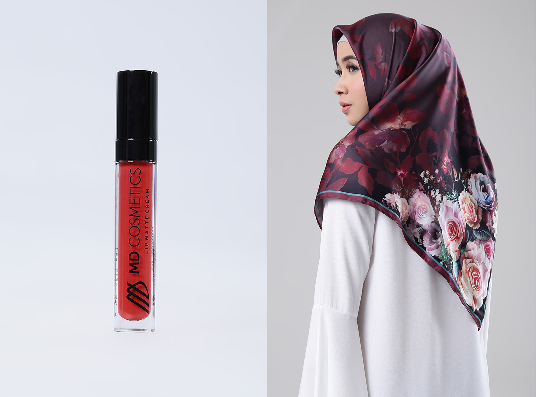 Jilbab yang Cocok Untuk Lipstik Merah