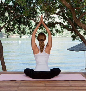 It’s going to be a good day if it starts with beachside yoga