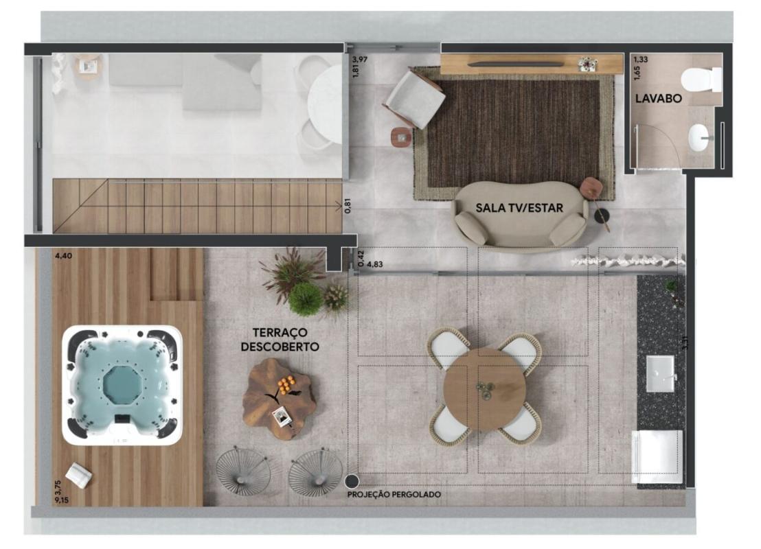 Cobertura, 2 quartos, 131 m² - Foto 7