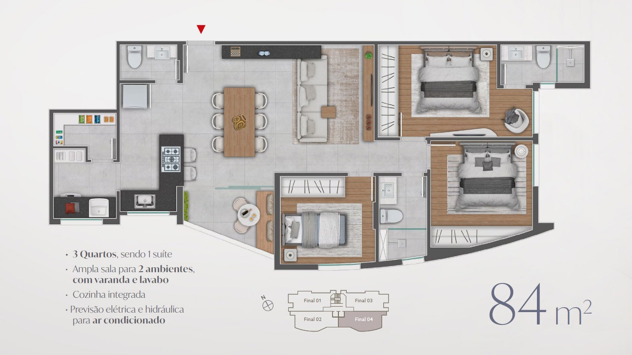 Apartamento, 3 quartos, 84 m² - Foto 13