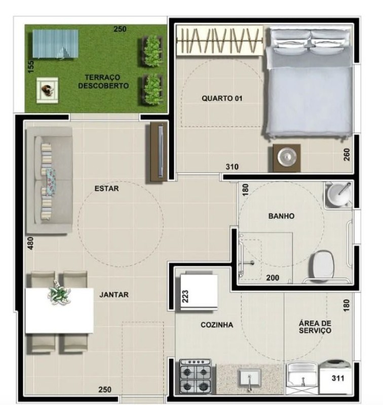 Apartamento, 1 quarto, 45 m² - Foto 15