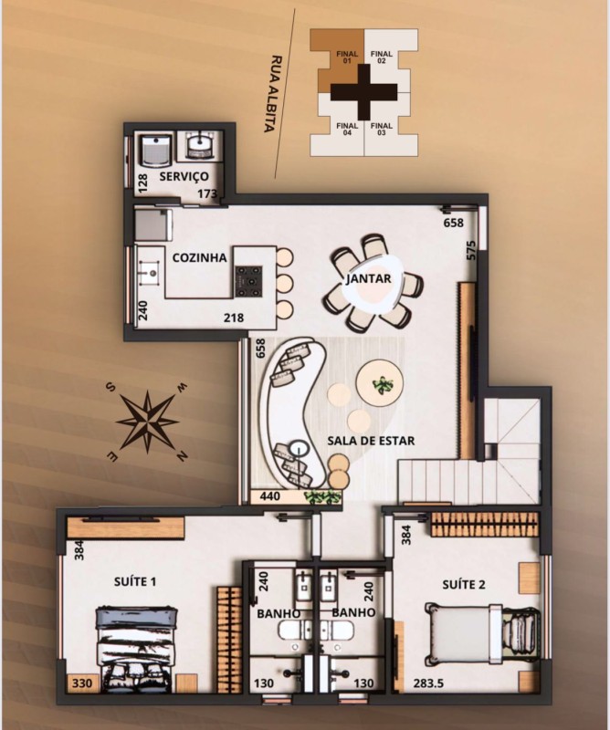 Cobertura, 2 quartos, 174 m² - Foto 3