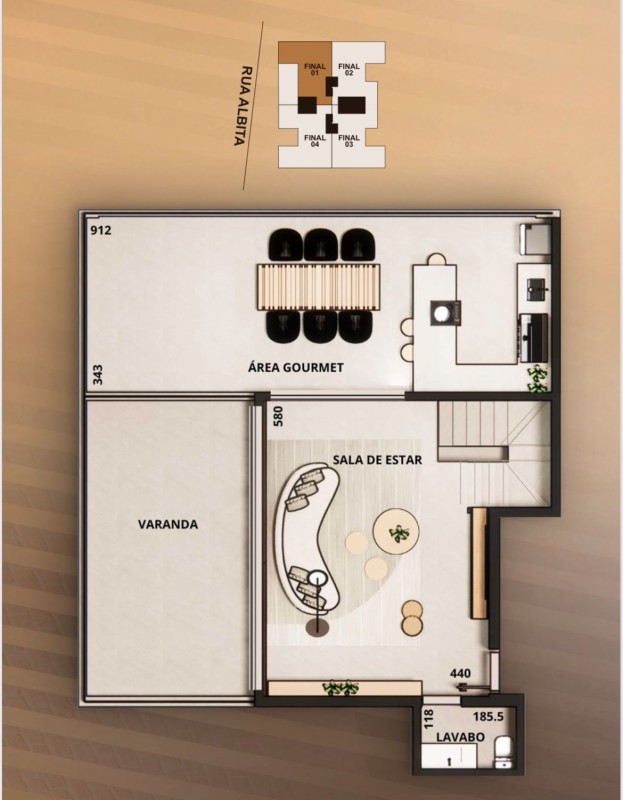 Cobertura, 2 quartos, 174 m² - Foto 2