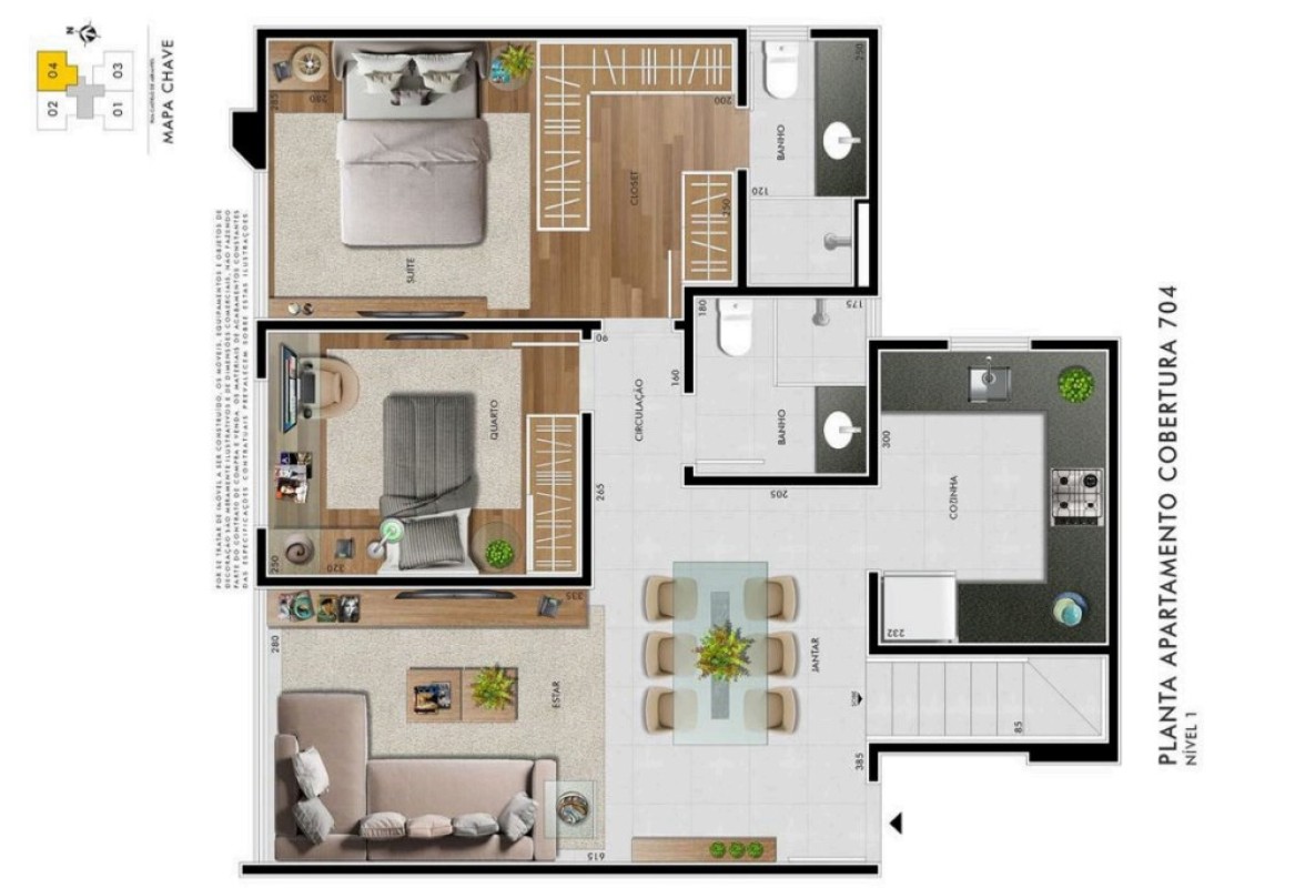 Cobertura, 2 quartos, 132 m² - Foto 4