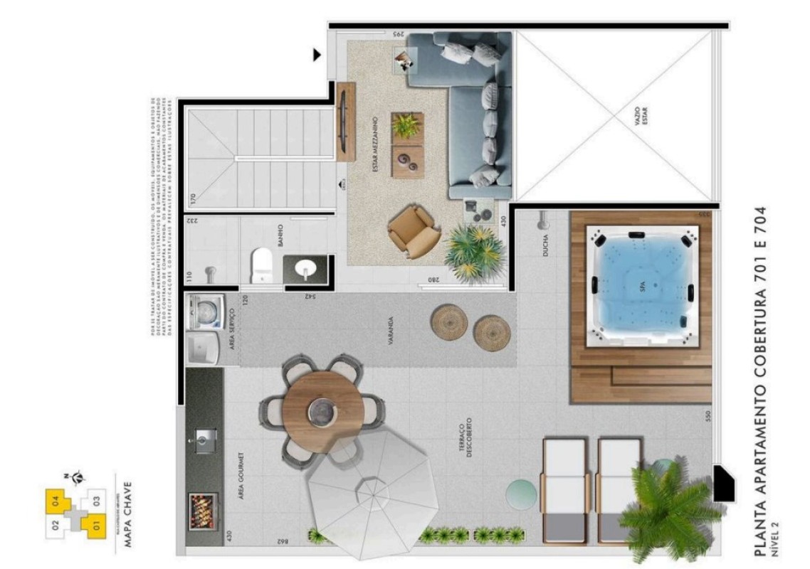 Cobertura, 2 quartos, 132 m² - Foto 3