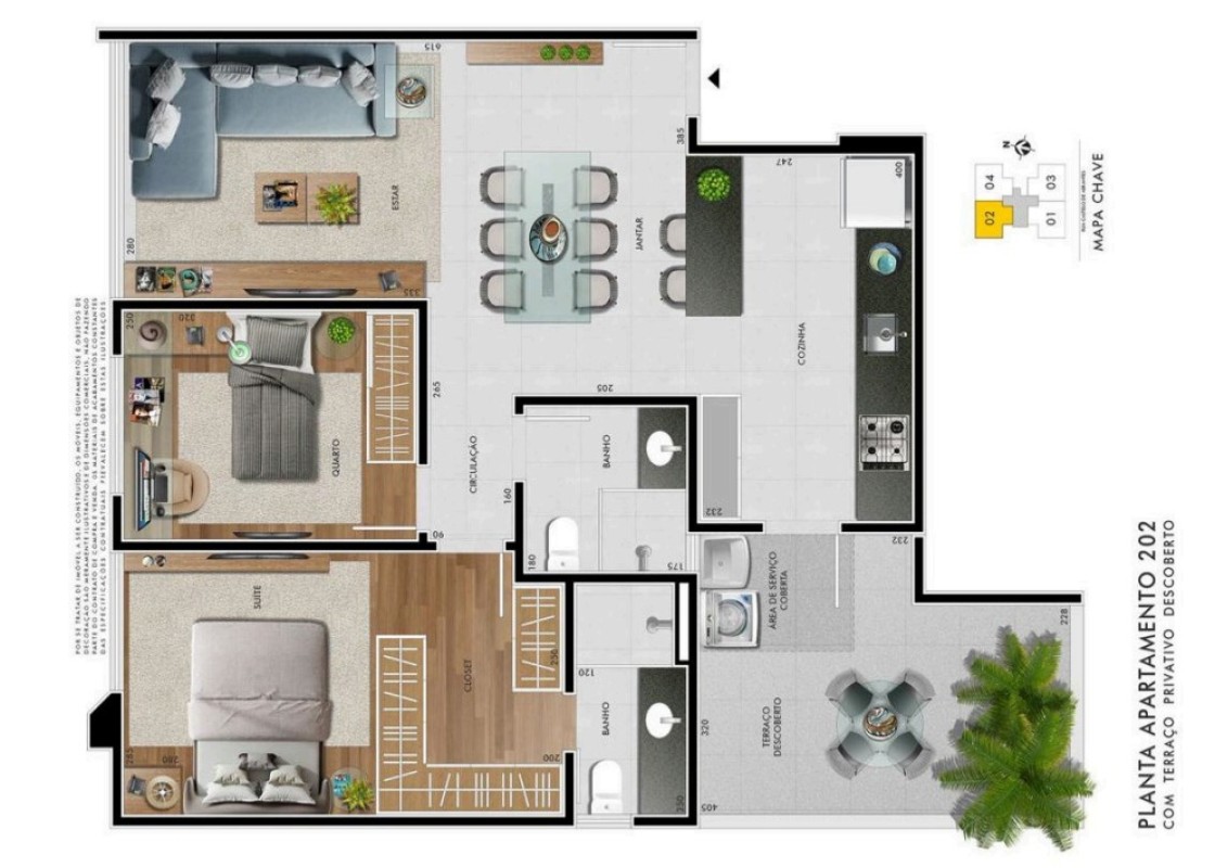 Cobertura, 2 quartos, 132 m² - Foto 2