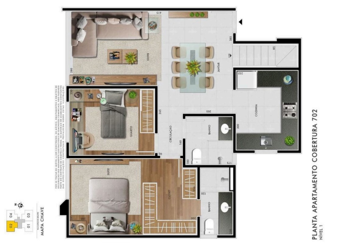 Cobertura, 2 quartos, 132 m² - Foto 7