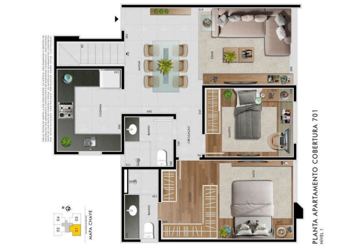 Cobertura, 2 quartos, 132 m² - Foto 6