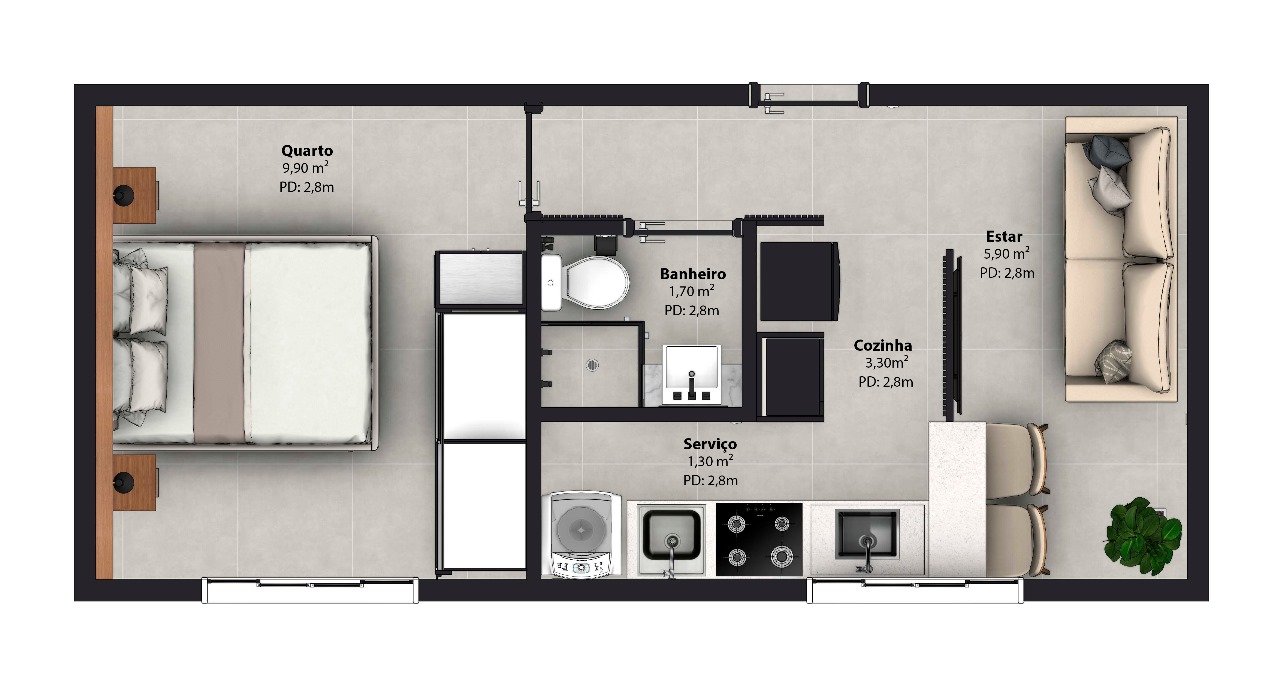 Apartamento, 1 quarto, 47 m² - Foto 20