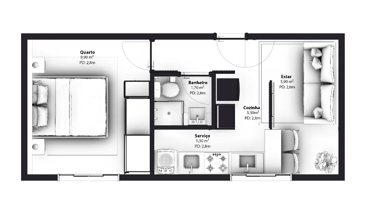 Apartamento, 1 quarto, 47 m² - Foto 21