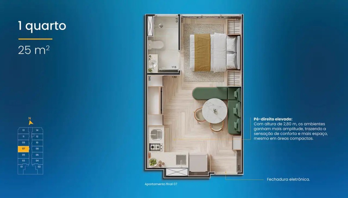 Flat/Apart Hotel, 1 quarto, 25 m² - Foto 7