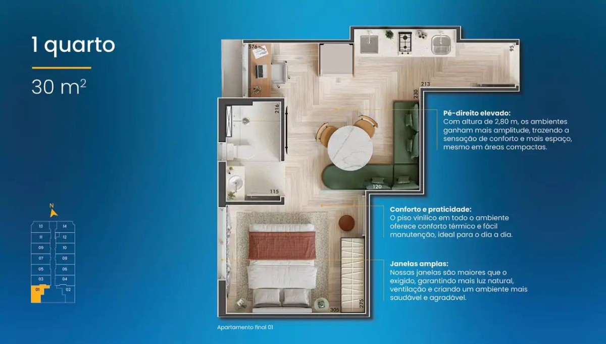 Flat/Apart Hotel, 1 quarto, 25 m² - Foto 4