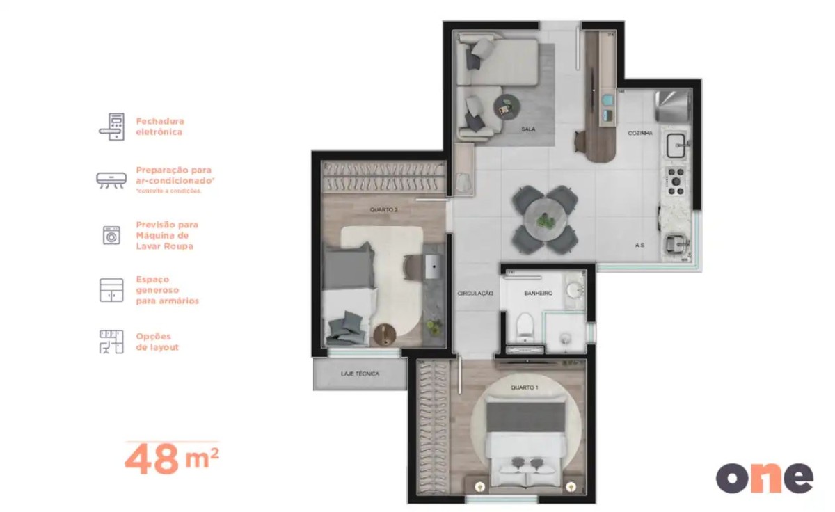 Apartamento, 2 quartos, 48 m² - Foto 14