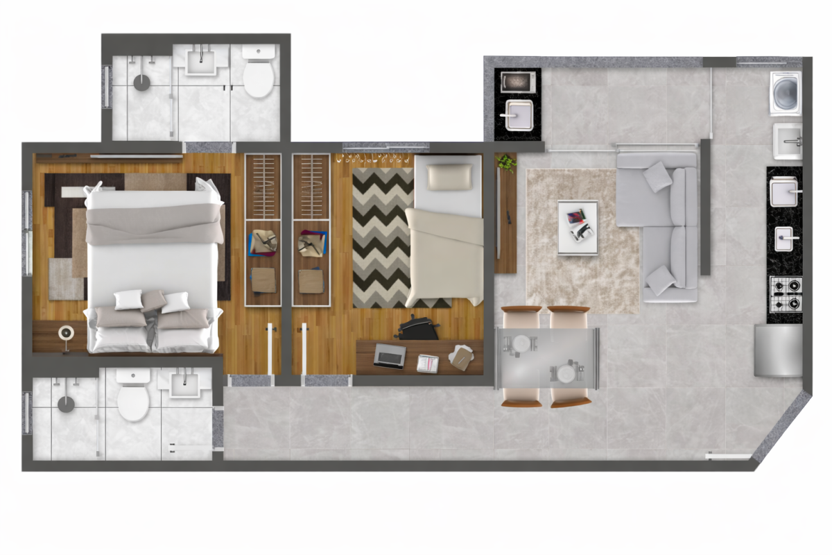 Apartamento, 2 quartos, 54 m² - Foto 8