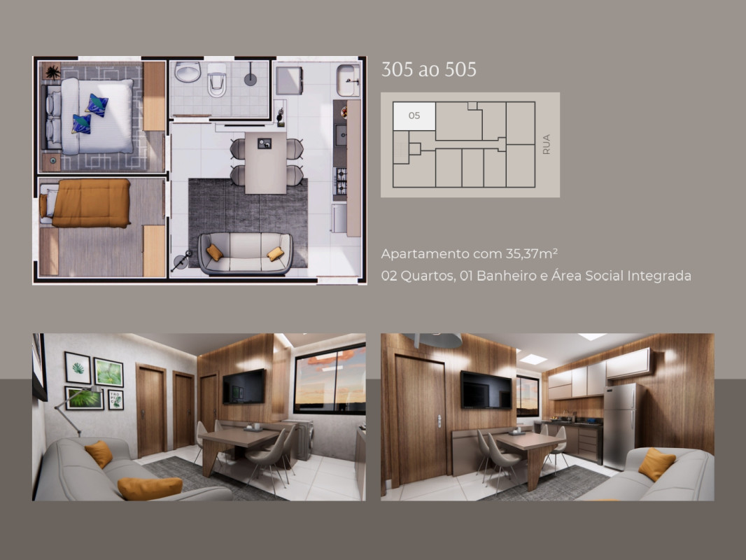 Apartamento, 2 quartos, 35 m² - Foto 10