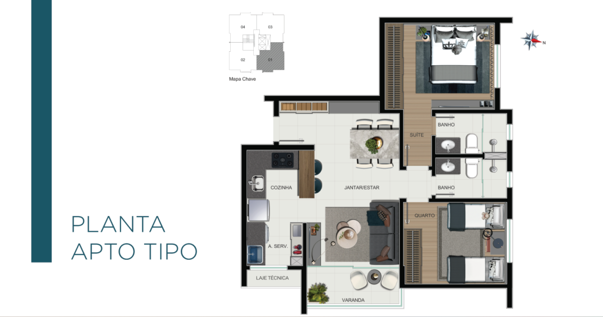 Apartamento, 2 quartos, 65 m² - Foto 6