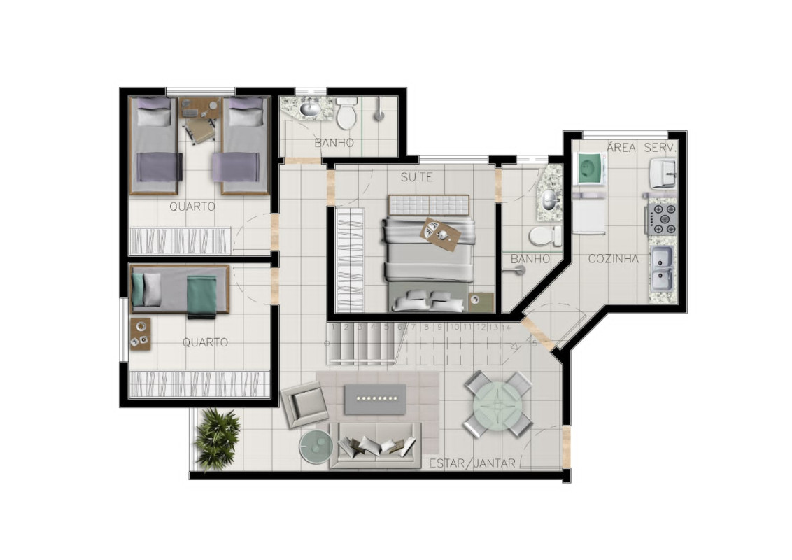 Cobertura, 3 quartos, 122 m² - Foto 12